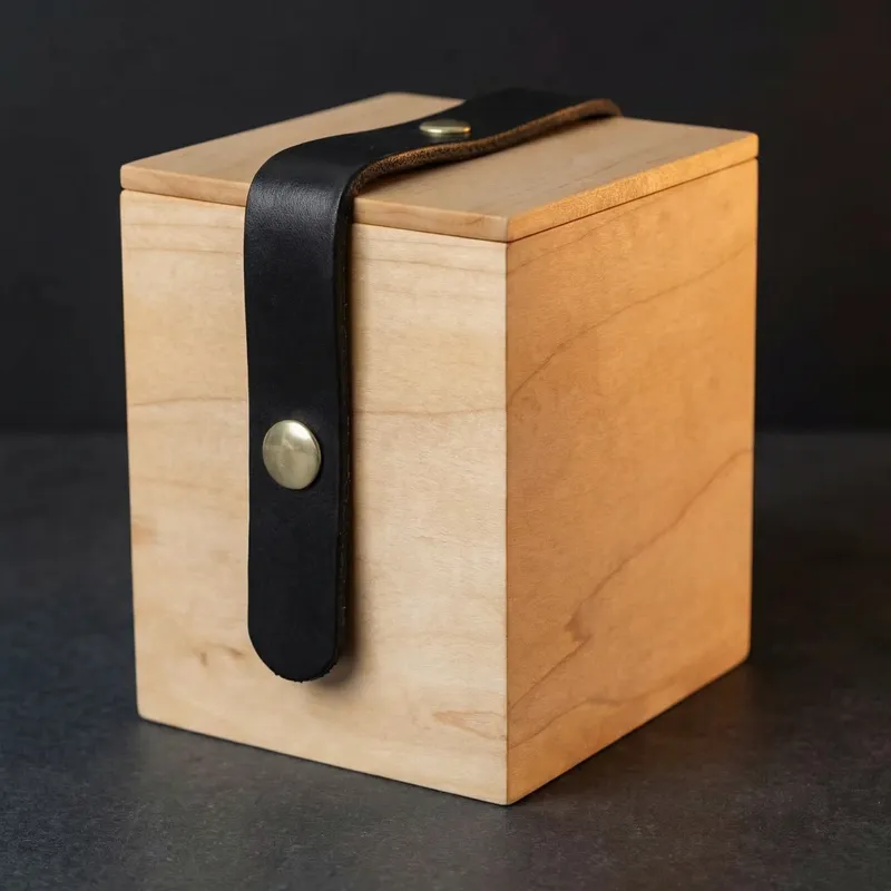 Handcrafted maple wooden deck box for Magic: The Gathering by Artifact Armory